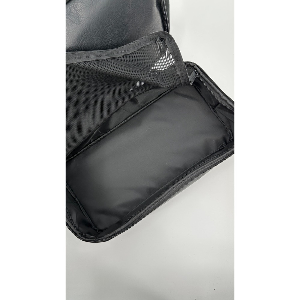BEIS The Mini Weekender Convertible Bag Black Canvas Vegan Leather Travel Tote - Picture 8 of 9